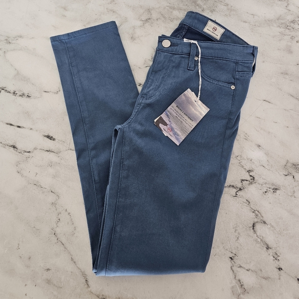 Ag Adriano Goldschmied Prima Ankle Cigarette Skinny Midrise Blue Jeans 25 NWT - Picture 3 of 8